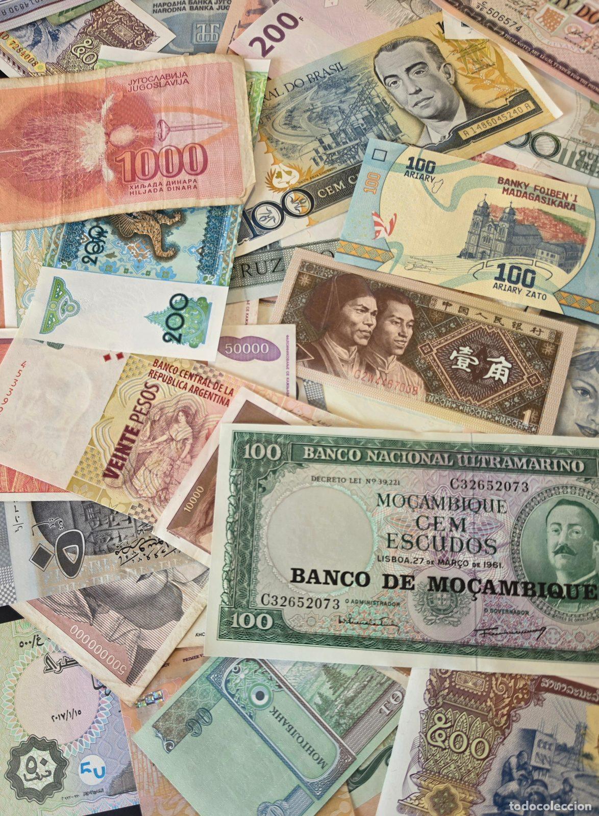 Billetes extranjeros: Lote de 200 billetes del mundo. - Foto 5