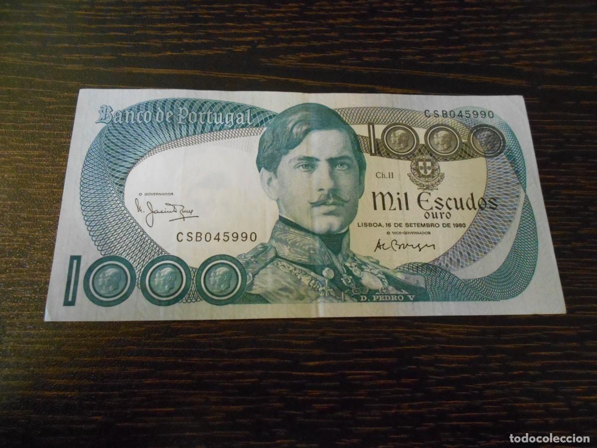 Billetes extranjeros: PORTUGAL, BILLETE ANTIGUO 1000 ESCUDOS 1980, PICK 175b, VER FIRMAS, MBC