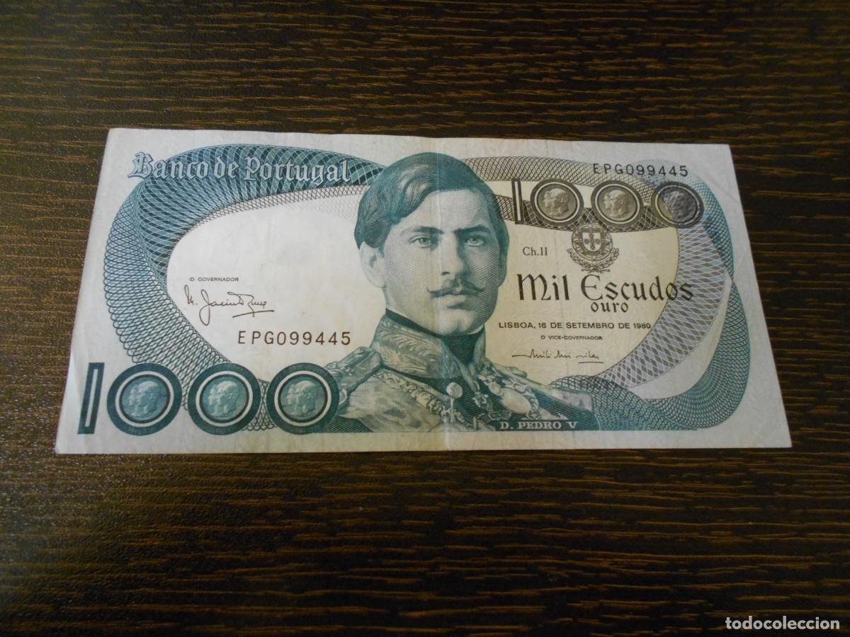 Billetes extranjeros: PORTUGAL, BILLETE ANTIGUO 1000 ESCUDOS 1980, PICK 175b, VER FIRMAS, MBC