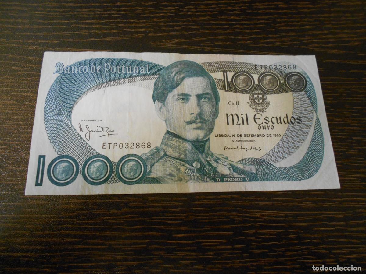 Billetes extranjeros: PORTUGAL, BILLETE ANTIGUO 1000 ESCUDOS 1980, PICK 175b, VER FIRMAS, MBC