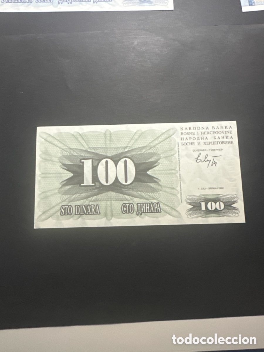 Billetes extranjeros: Billete de Bosnia Herzegovina de 100 dinara sin circular