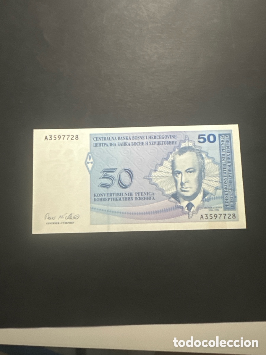 Billetes extranjeros: Billete de Bosnia Herzegovina de 50 pfniga sin circular
