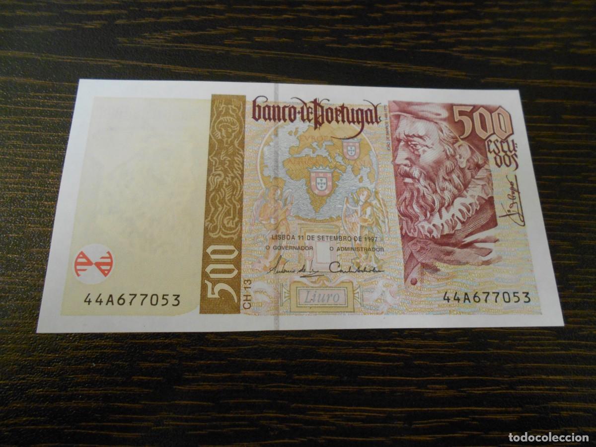 Billetes extranjeros: PORTUGAL, BILLETE 500 ESCUDOS 11-9-1997, PICK 187b, VER FIRMAS, EBC+