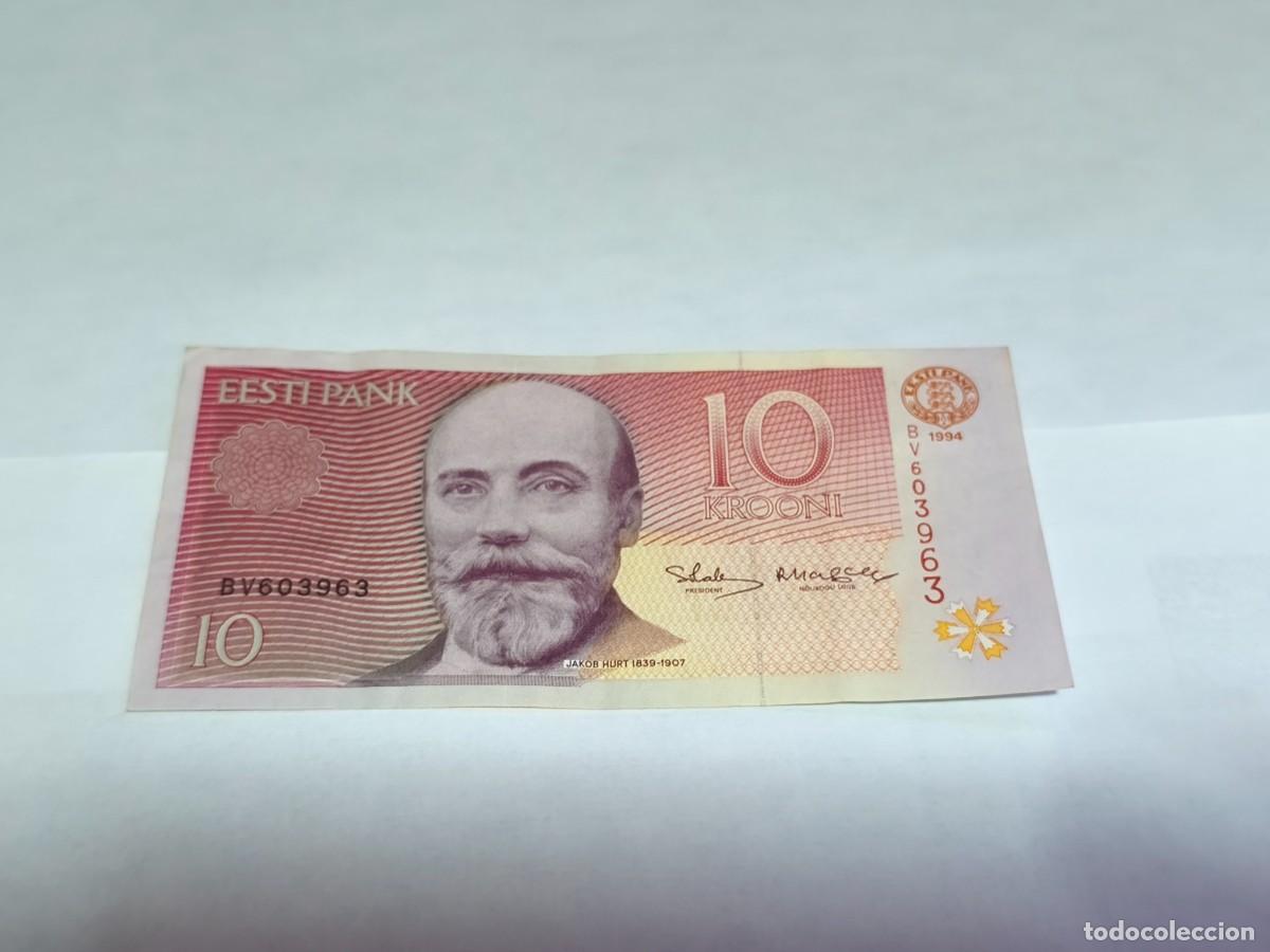 Billetes extranjeros: Estonia 10kroner 1994 VF.