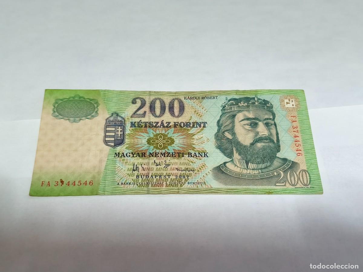 Billetes extranjeros: Hungr&iacute;a 200forint 2007 VF.