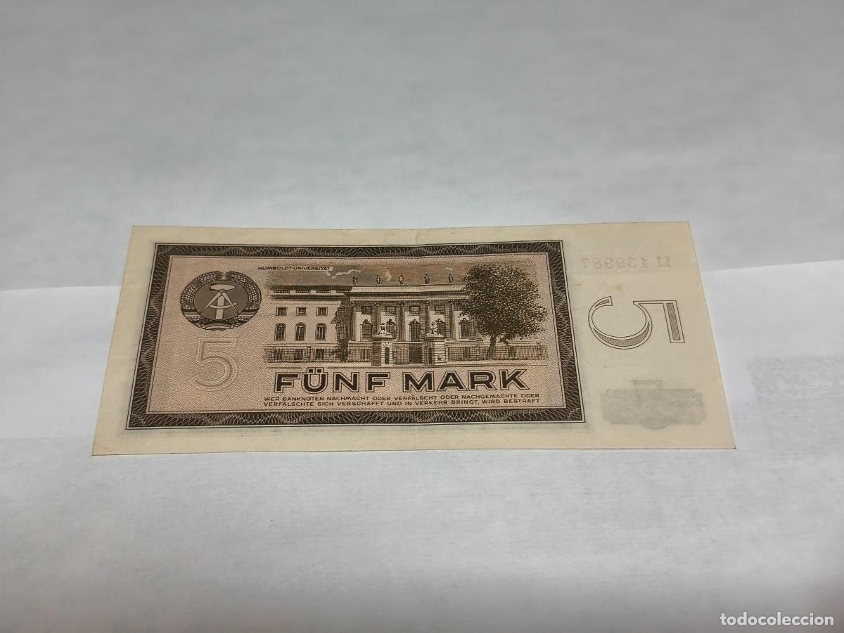 Billetes extranjeros: DDR 5mark 1964 VF.DDR. - Foto 2