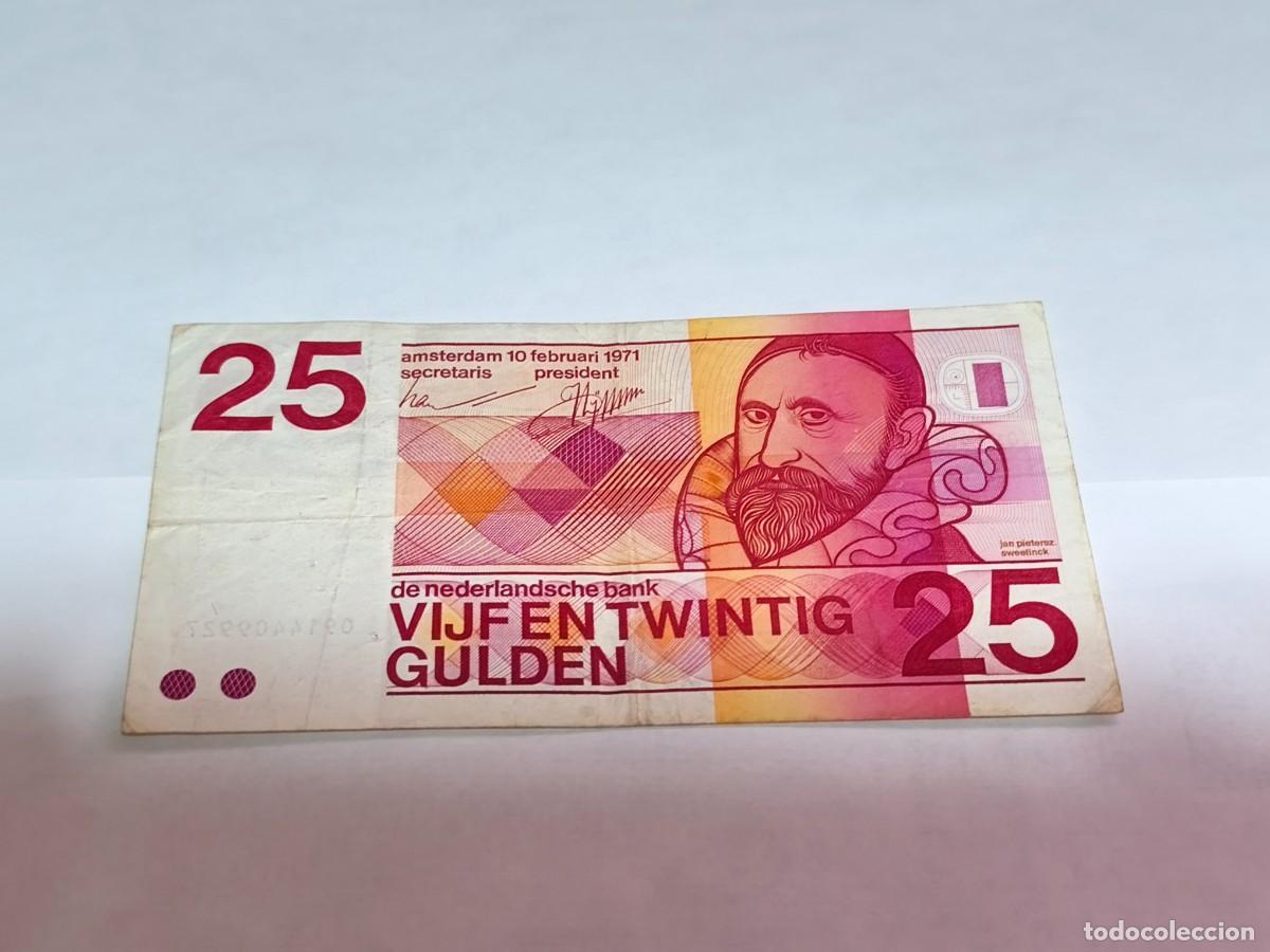 Billetes extranjeros: Holanda 25gulden 1971 F.