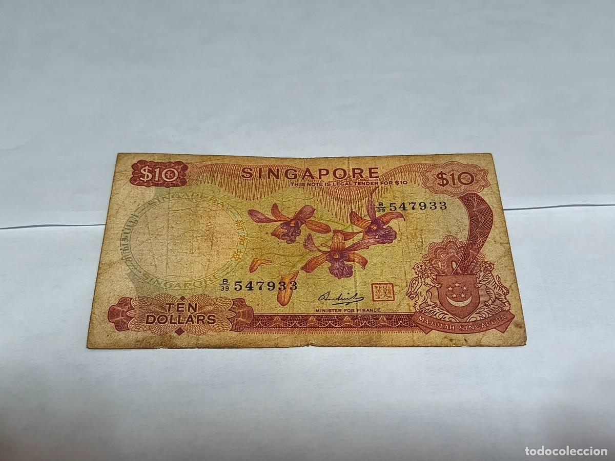 Billetes extranjeros: Singapore 10dollars F.