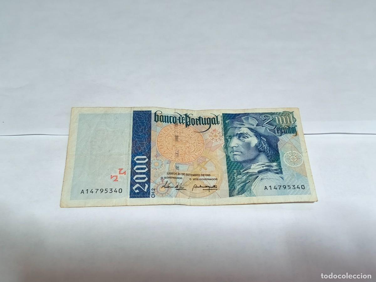 Billetes extranjeros: Portugal 2000escudos 1995 F.