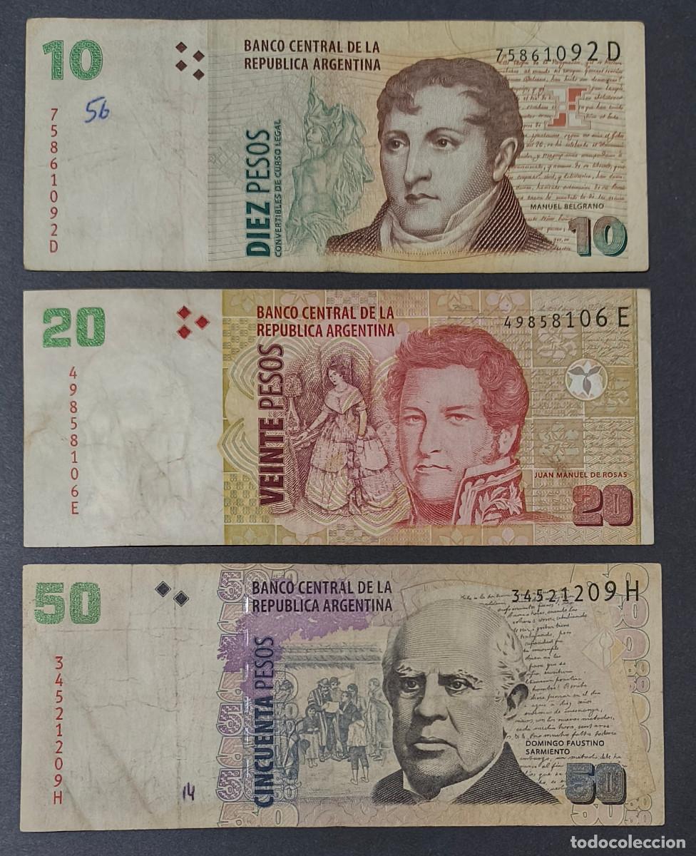 Billetes extranjeros: ARGENTINA. 10, 20, 50 pesos (2003). - Foto 1