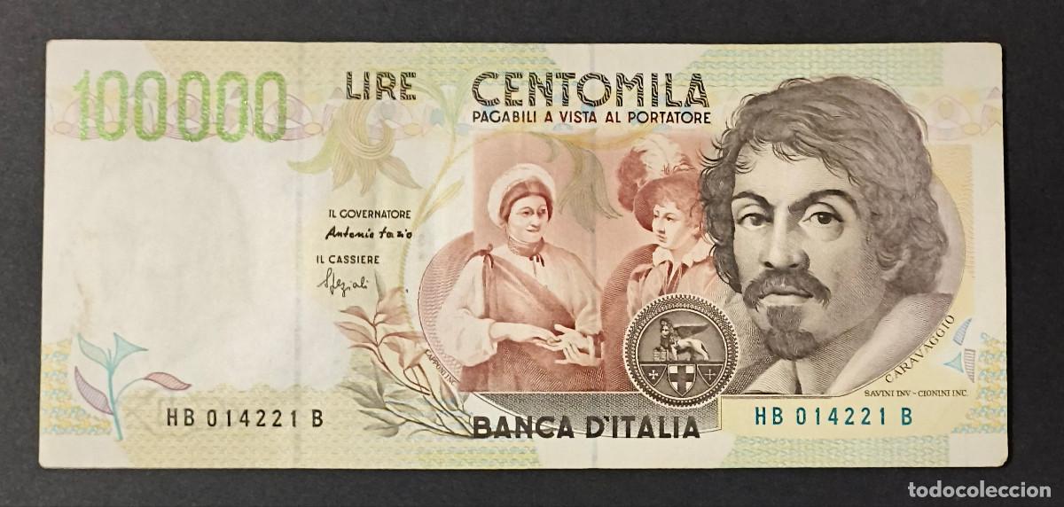 International Banknotes: ITALIA. 100000 lire 1994. Pick 117a. Caravaggio.