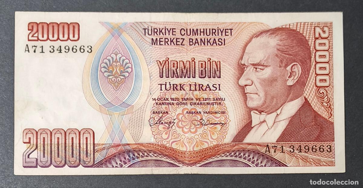International Banknotes: TURQUIA. 20000 liras L.1970 (1988). Serie A. Pick 201a.