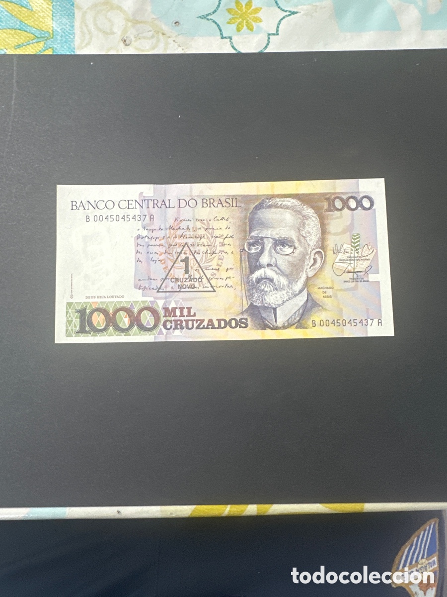 Billetes extranjeros: Billete de Brasil 1000 cruzados sin circular