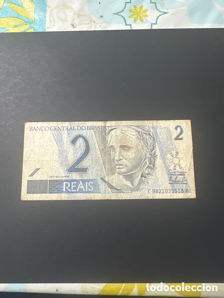 Billetes extranjeros: Billete de Brasil de 2 reais