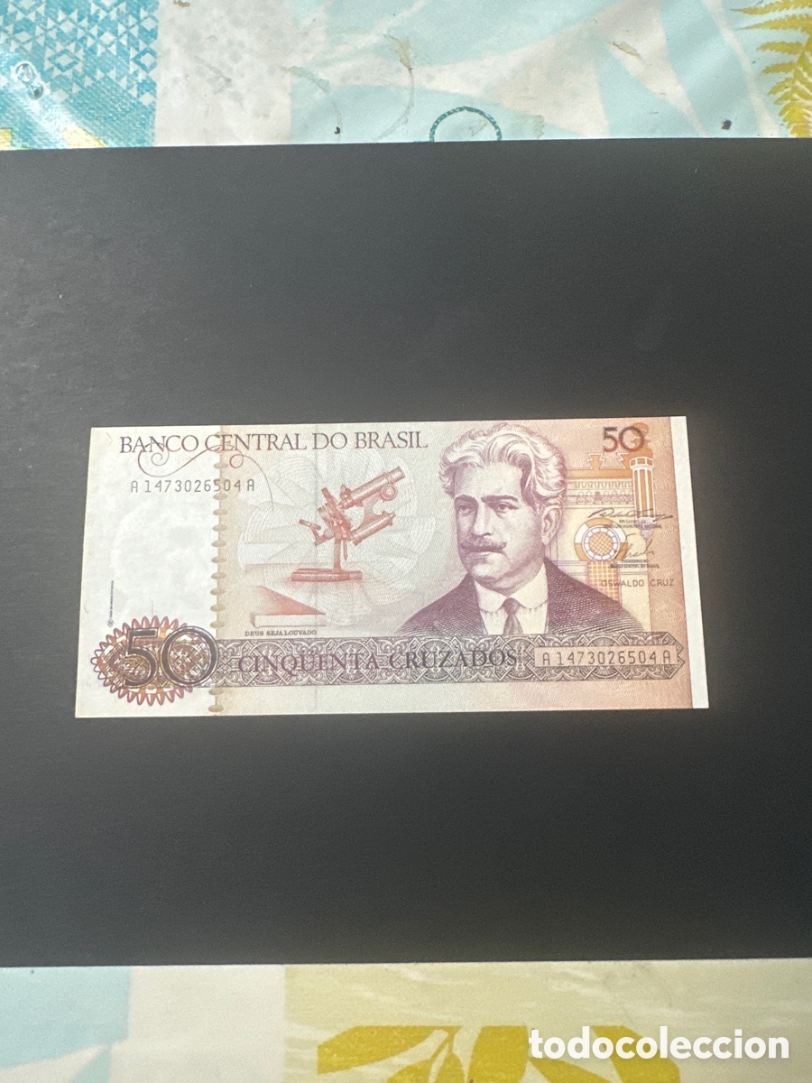 Billetes extranjeros: Billete de Brasil de 50 cruzados