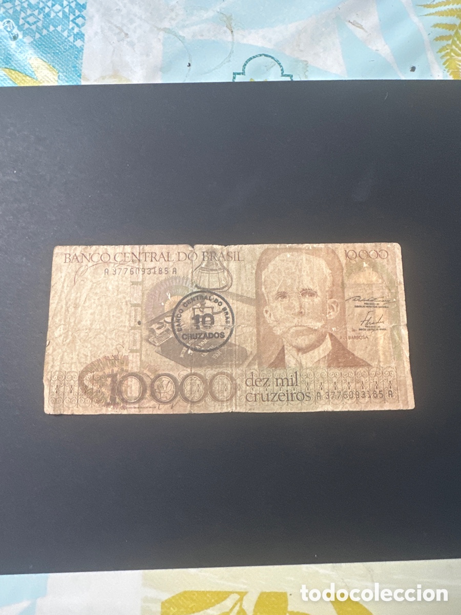 Billetes extranjeros: Billete de Brasil de 10000 cruzeiros