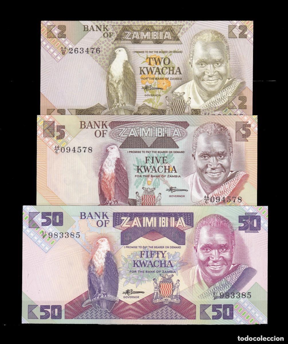 Billets internationaux: ZAMBIA - 2,5 Y 50 KWACHA DE 1986/88 - SIN CIRCULAR