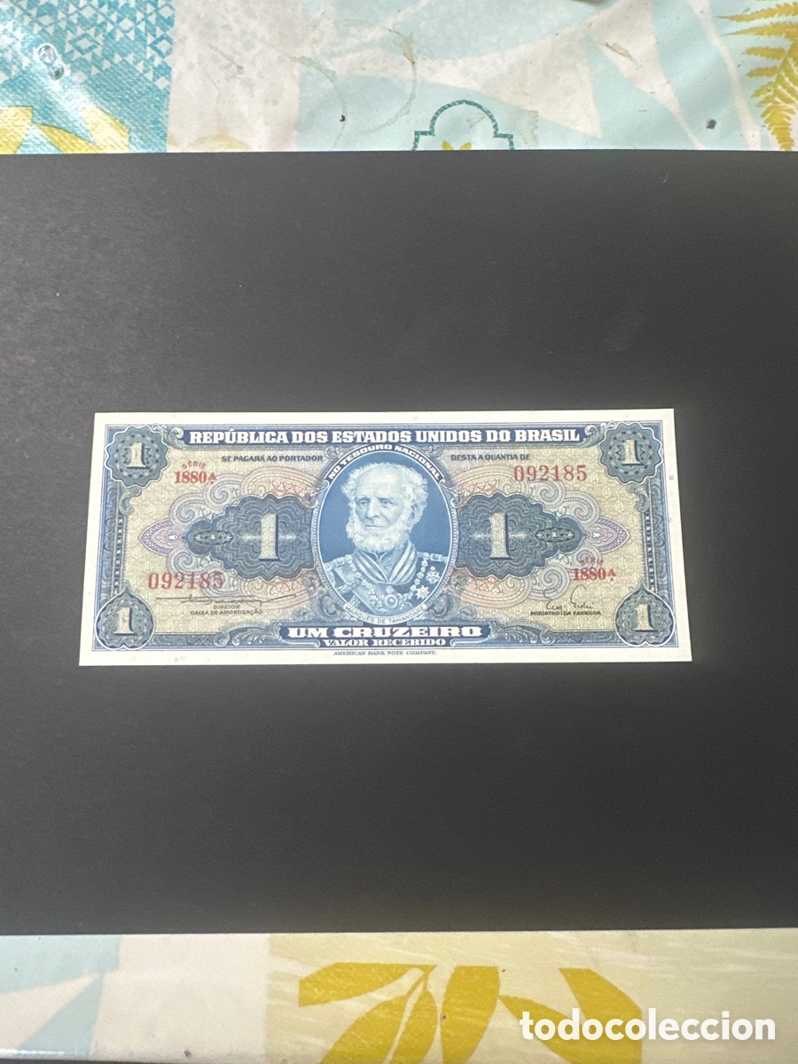 Billetes extranjeros: Billete de Brasil 1 cruzeiro