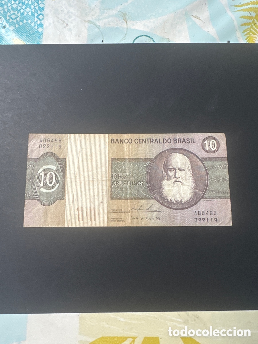 Notas Internacionais: Billete de Brasil de 10 cruzeiros