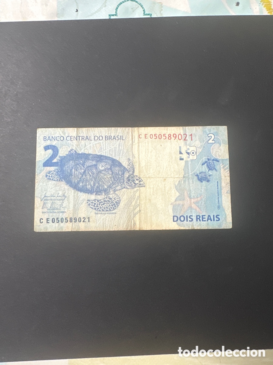 Billetes extranjeros: Billete de Brasil 2 reais - Foto 2
