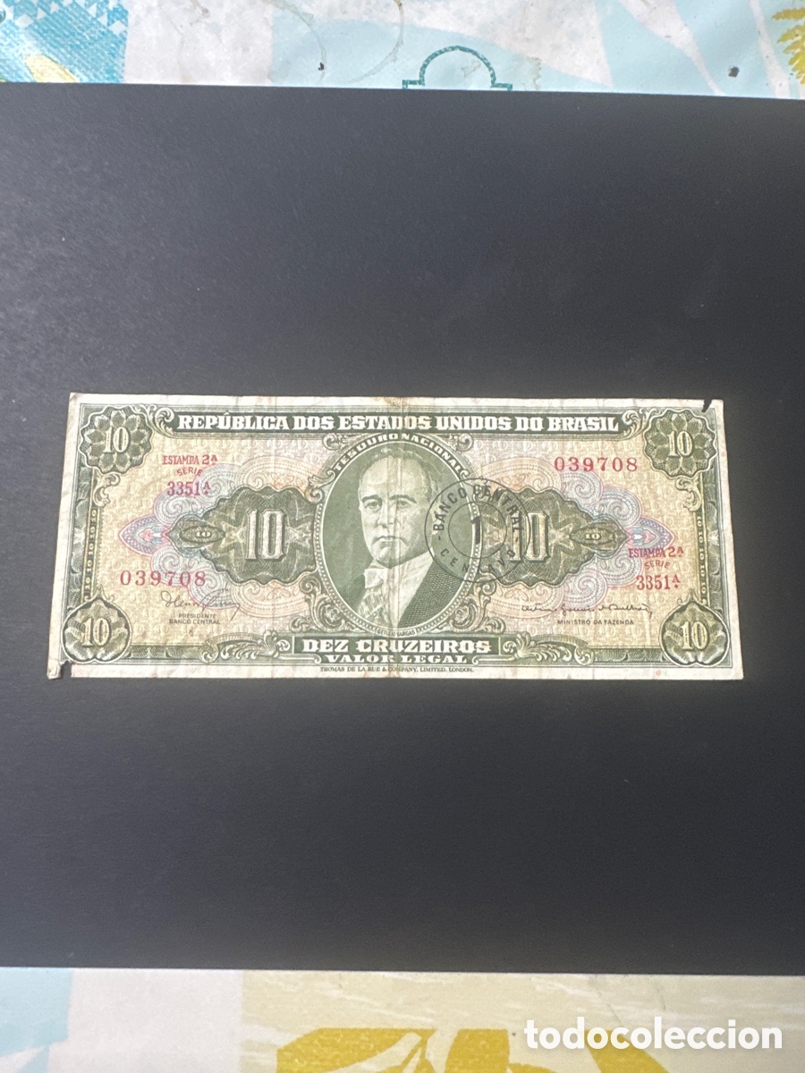 International Banknotes: Billete de 10 cruzeiros a&ntilde;o 1967