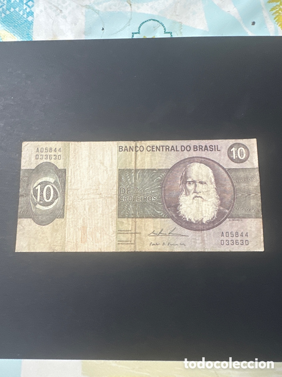 International Banknotes: Billete de Brasil de 10 cruzeiros