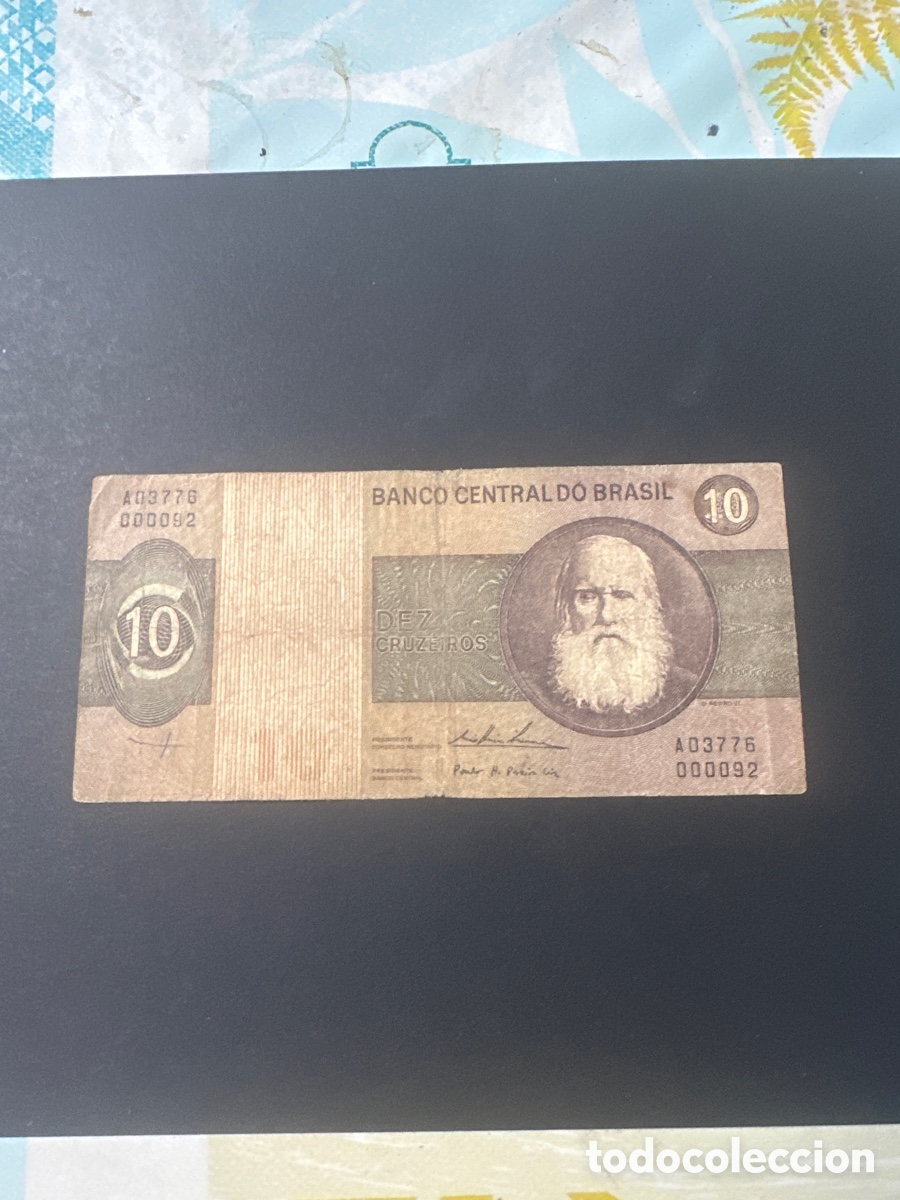 International Banknotes: Billete de Brasil de 10 cruzeiros