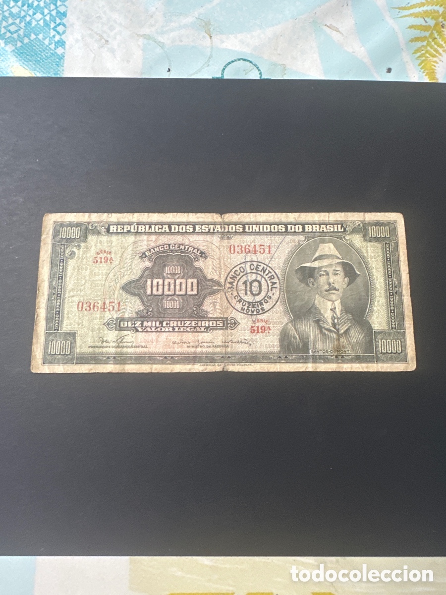 International Banknotes: Billete de Brasil de 10000 cruzeiros a&ntilde;o 1966