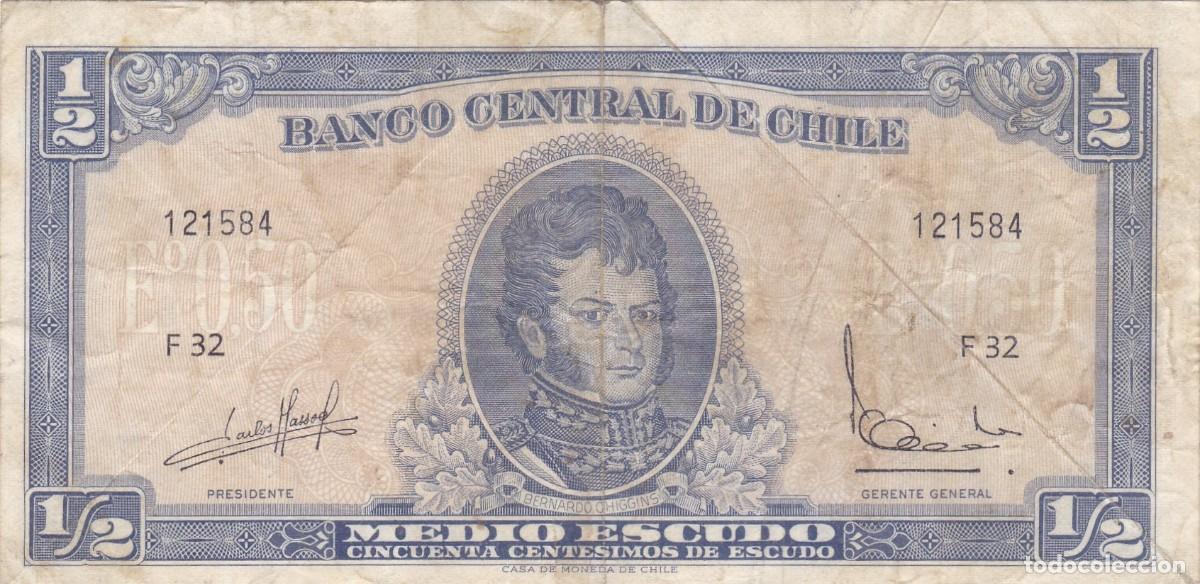 Billets internationaux: CHILE - 1/2 ESCUD0 DE 1962 - VER FOTOS