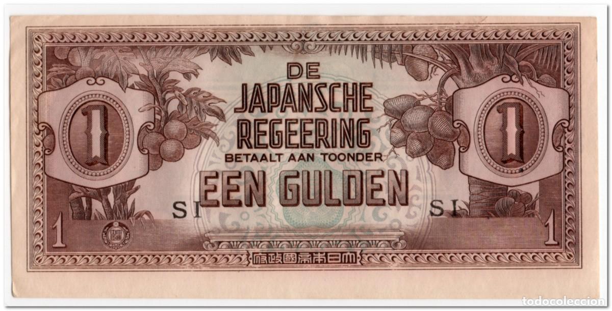 International Banknotes: NETHERLANDS INDIES,JAPANESE OCCUPATION,1 GULDEN,1942,P.123,XF-AU