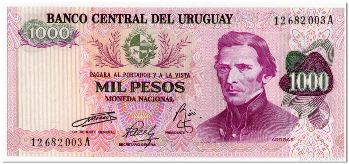 International Banknotes: URUGUAY,1000 PESOS,1974,P.52,UNC