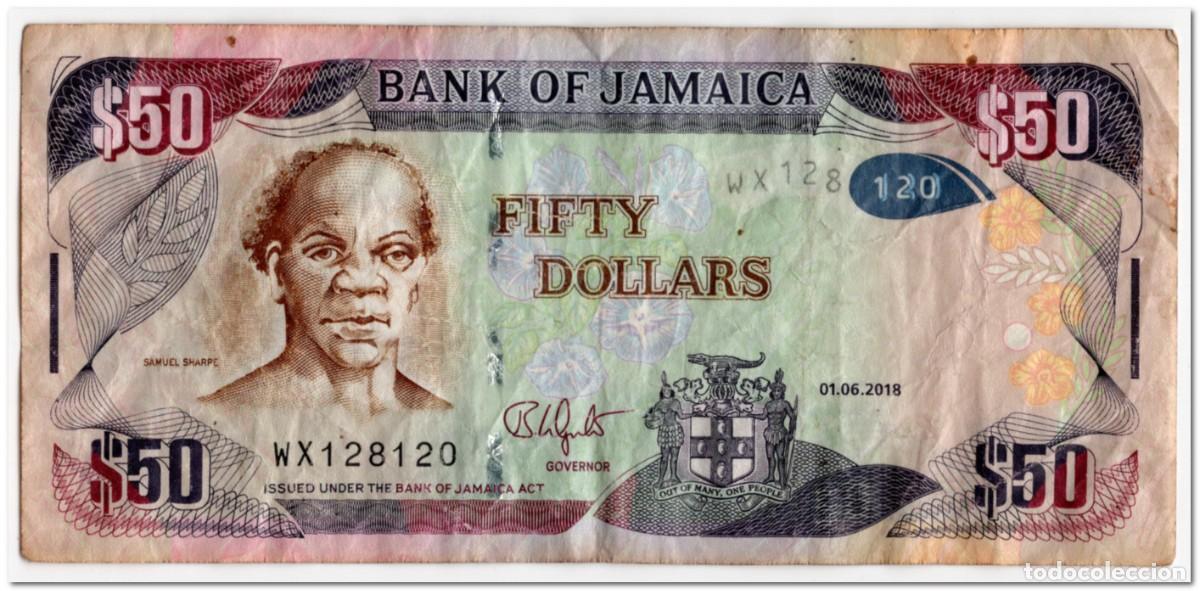 International Banknotes: JAMAICA,50 DOLLARS,2018,P.94,aF