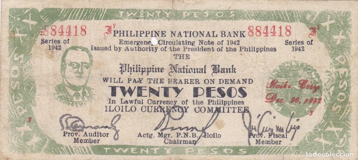 Billetes extranjeros: FILIPINAS - GUERRILLA, 2&ordf; GUERRA MUNDIAL- VER FOTOS