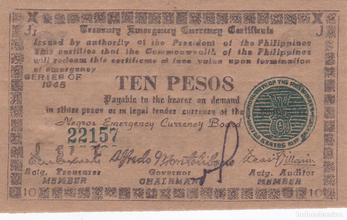 Billetes extranjeros: FILIPINAS - GUERRILLA, 2&ordf; GUERRA MUNDIAL- VER FOTOS