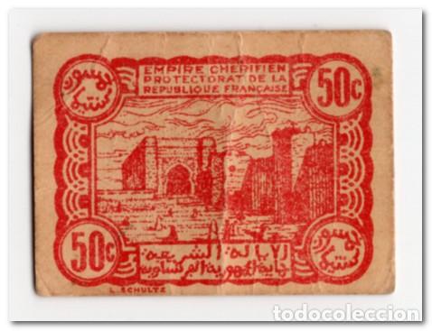 Billetes extranjeros: MOROCCO,50 CENTIMES,1944,P.41,VF - Foto 2