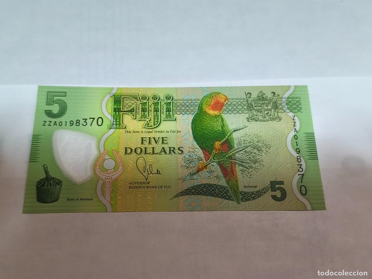 Billetes extranjeros: Fiji 5dollars UNC.islands. - Foto 1