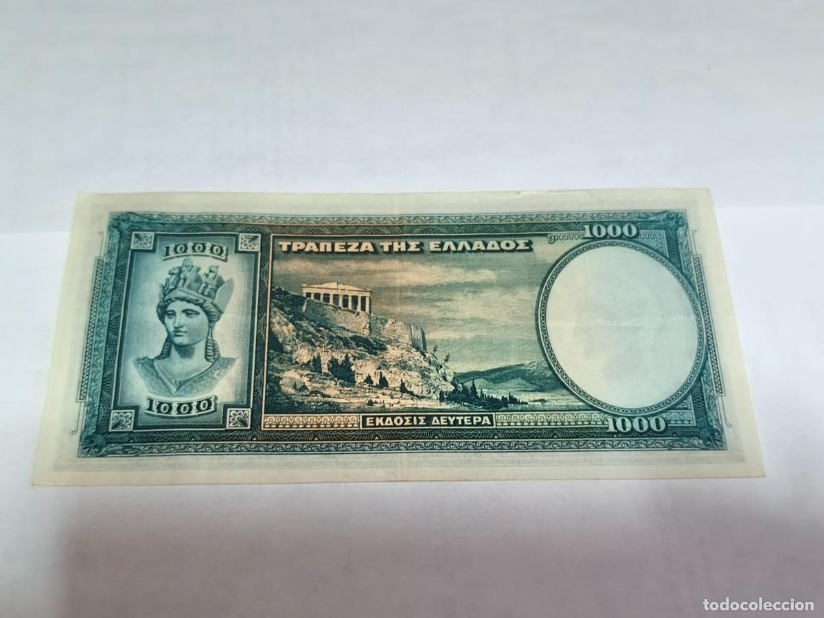 Billetes extranjeros: Grecia 1000drahmas 1939 VF. - Foto 2
