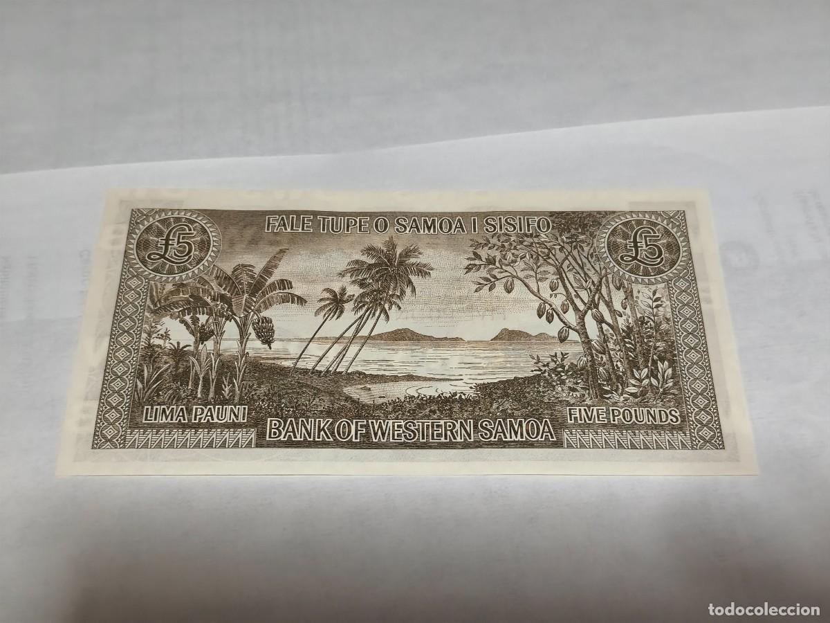 Billetes extranjeros: Western Samoa 5 reimpresi&oacute;n UNC. - Foto 2