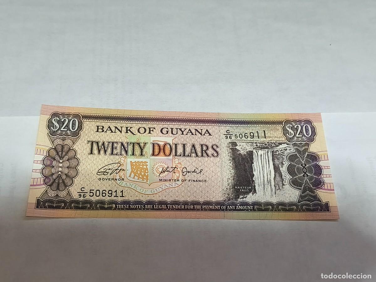 International Banknotes: Guyana 20dollars UNC.