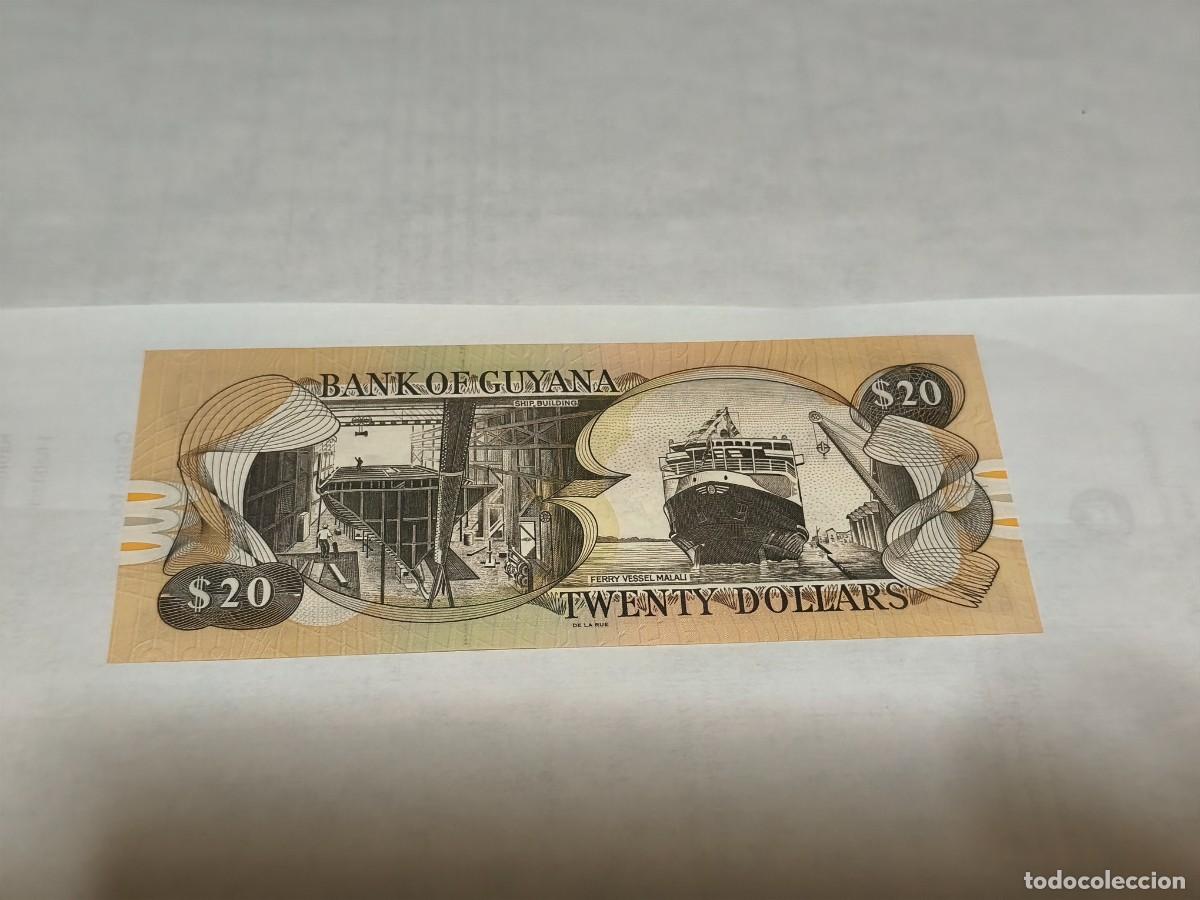 Billetes extranjeros: Guyana 20dollars UNC. - Foto 2
