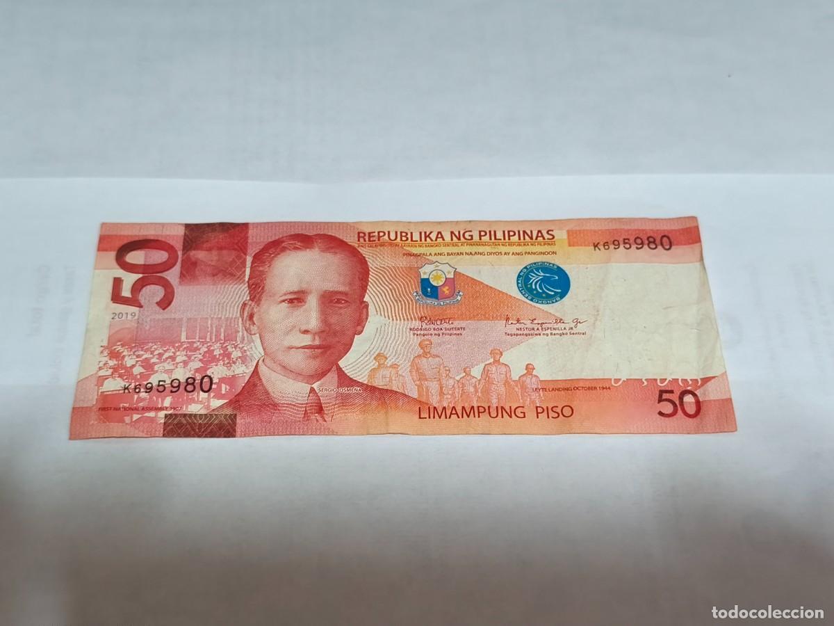 Billetes extranjeros: Philippines 50Piso 2019 VF. - Foto 1