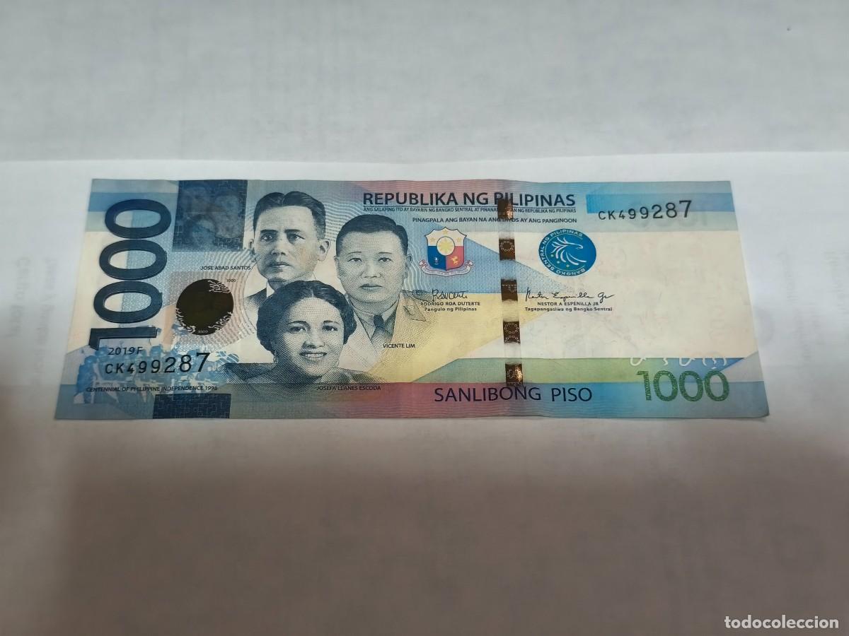 Internationale Banknoten: Philippines 1000Piso 2019 VF+.