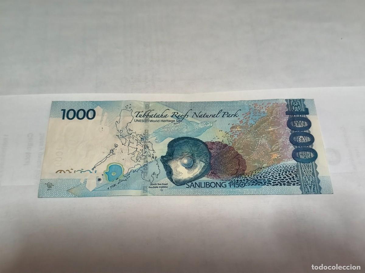 Billetes extranjeros: Philippines 1000Piso 2019 VF+. - Foto 2
