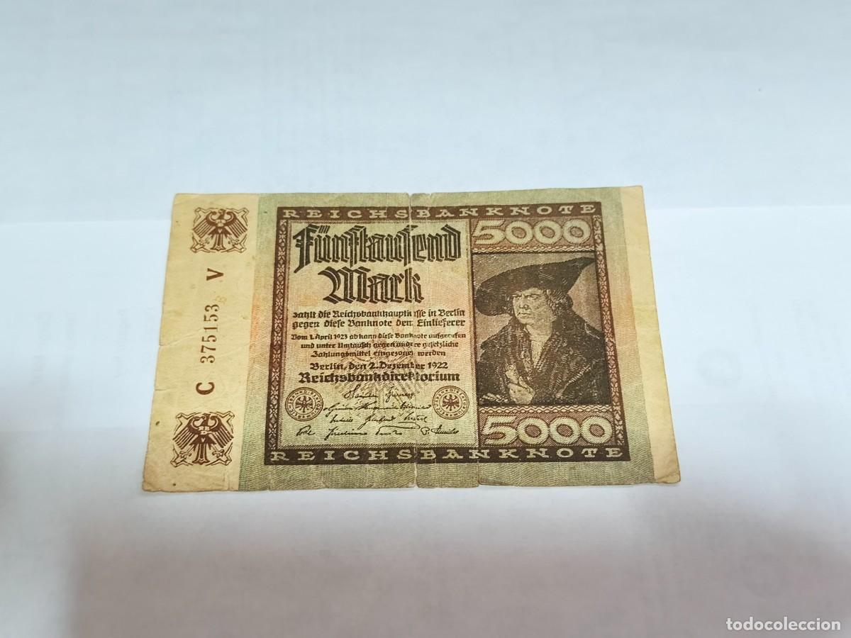 Internationale Banknoten: Alemania 5000Mark 1922