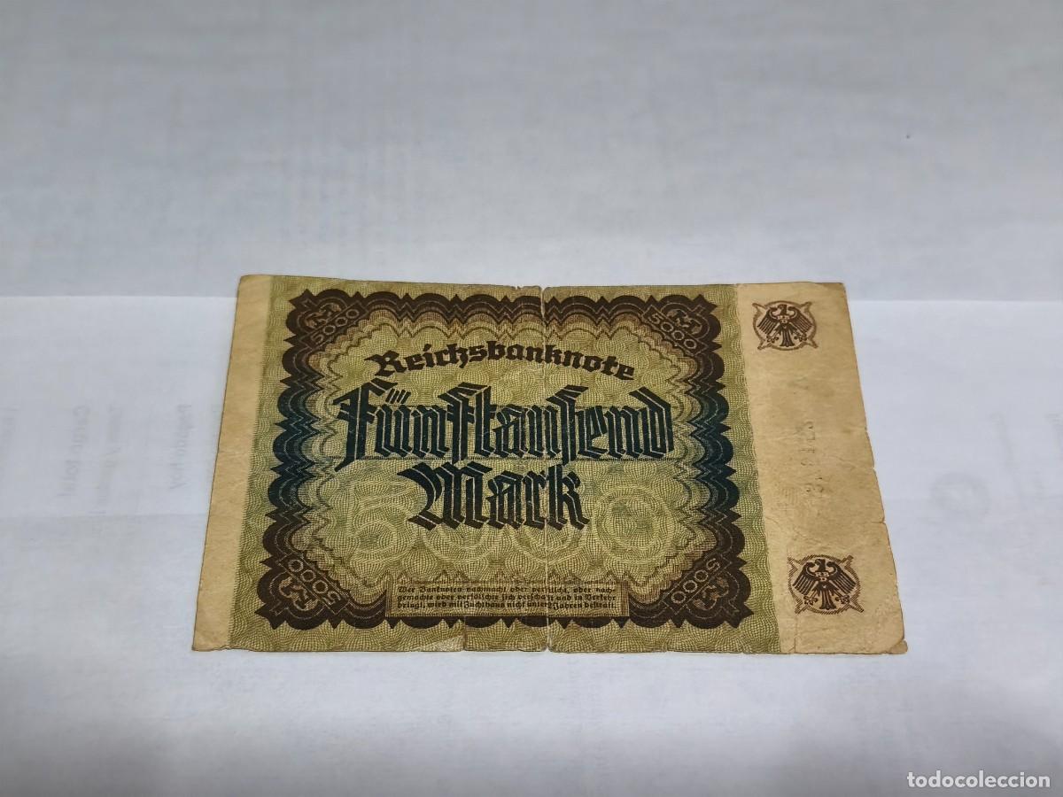 Billetes extranjeros: Alemania 5000Mark 1922 - Foto 2