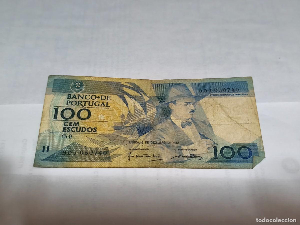 Internationale Banknoten: Portugal 100Escudos 1987 VF.