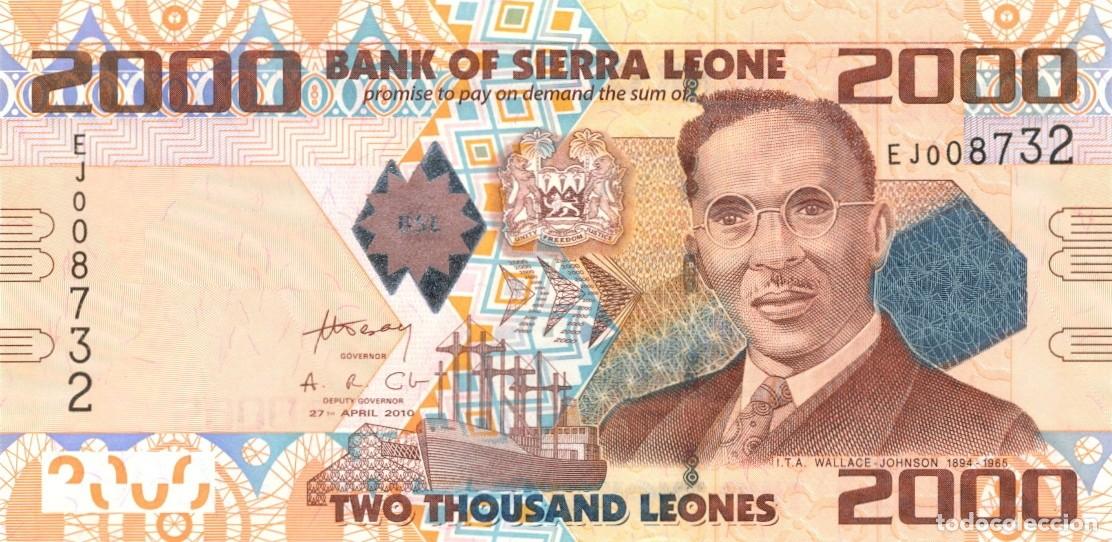 International Banknotes: SIERRA LEONA BILLETE DE 2.000 LEONES 2010. NUEVO