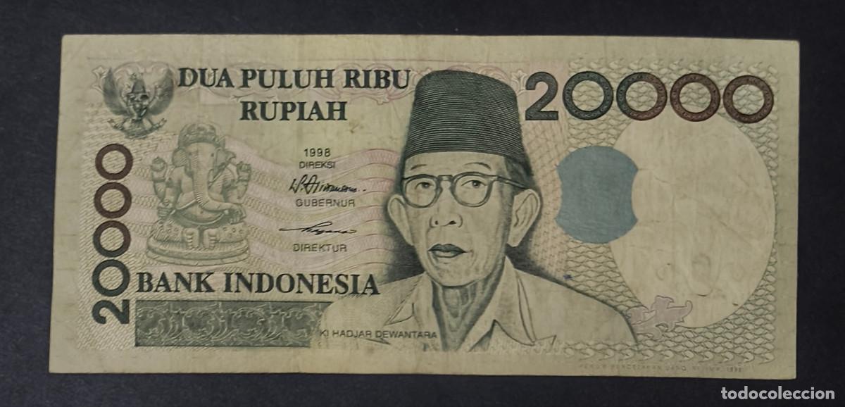 Internationale Banknoten: INDONESIA. 20000 rupiah 1998/1998. Pick 138a.