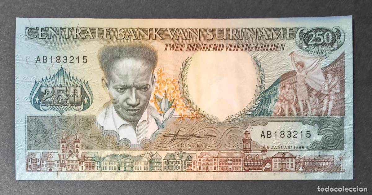 Internationale Banknoten: SURINAM (SURINAME). 250 gulden 1988. Pick 134.