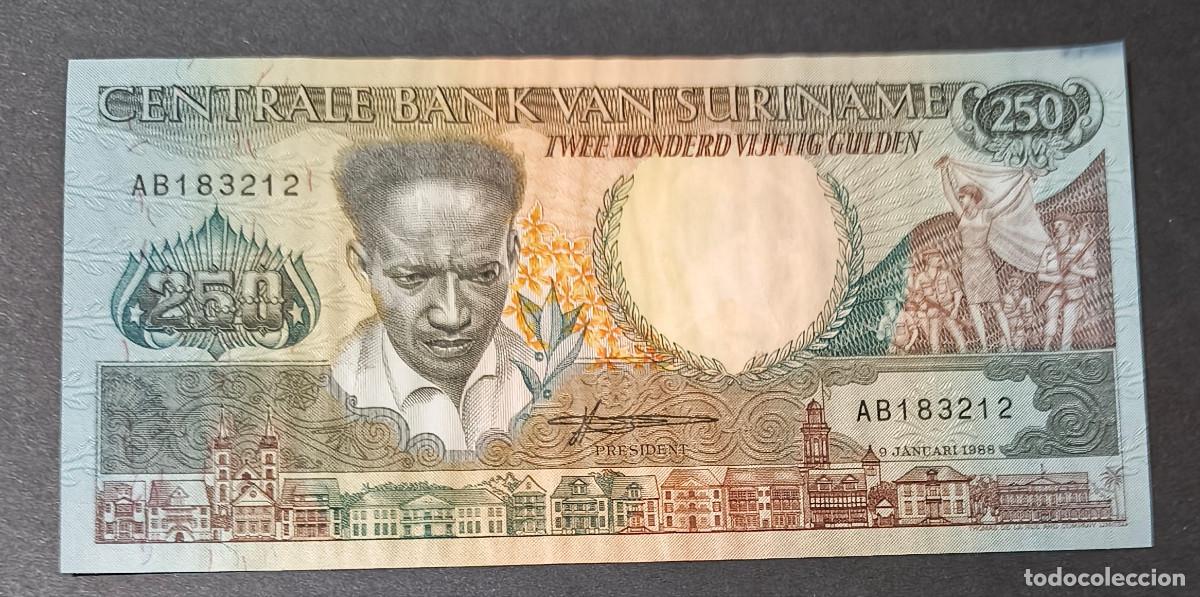 Internationale Banknoten: SURINAM (SURINAME). 250 gulden 1988. Pick 134.